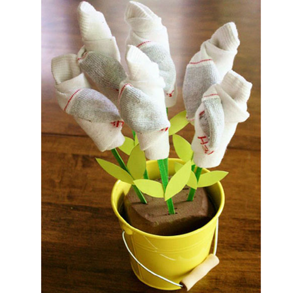 男性のための靴下の花束を作る方法