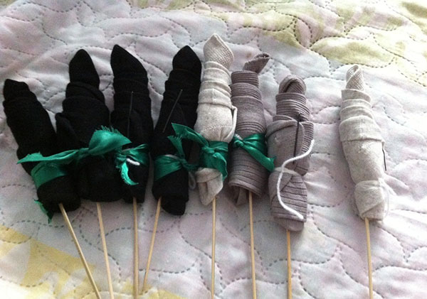 男性のための靴下の花束を作る方法