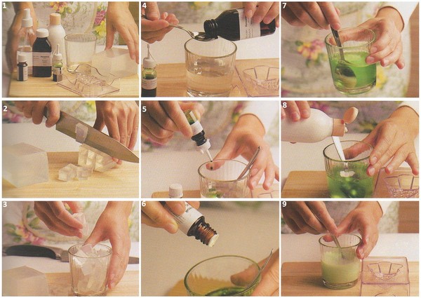 ホームメイドの石鹸または石鹸の生産
