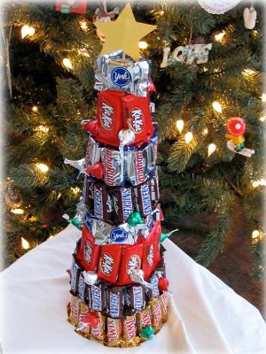 お菓子のクリスマスツリー