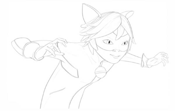 レディバグとスーパーキャットを描く方法