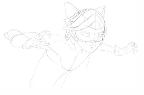 レディバグとスーパーキャットを描く方法