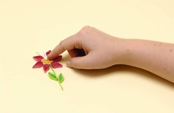 初心者のための紙からの花を四角い