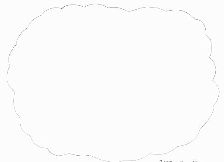 綿のホイールから将来の羊の輪郭を作成する