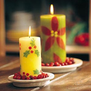 自分の手で新年のろうそく