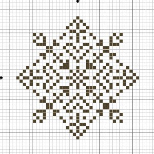 新年の刺繍：雪片