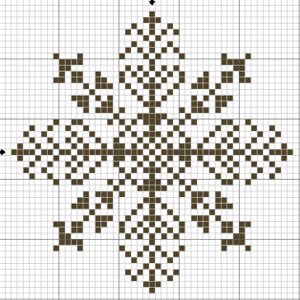 新年の刺繍：雪片