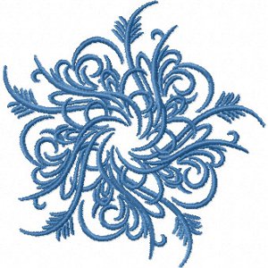 新年の刺繍：雪片