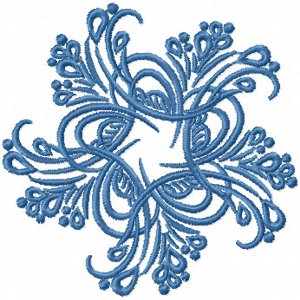 新年の刺繍：雪片