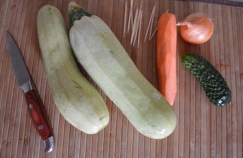 自家製野菜からの工作 自家製野菜からの工作