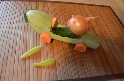 自家製野菜からの工作