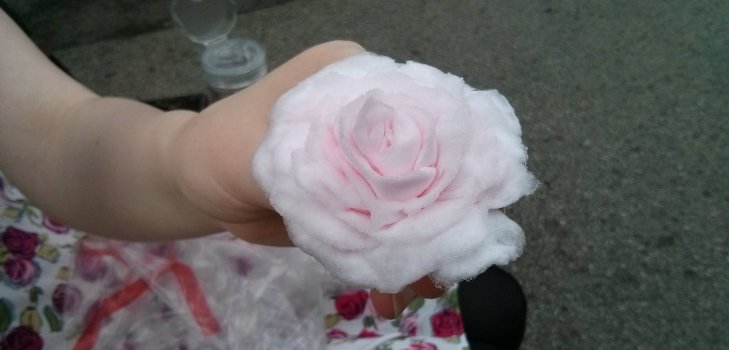 コットンウールからのお母さんの花への贈り物