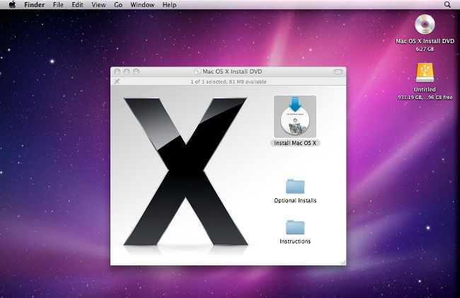 Mac OS Xのインストール方法