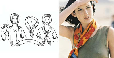 首のスカーフを結ぶ方法? 首のスカーフを結ぶ方法?