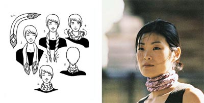 首のスカーフを結ぶ方法? 首のスカーフを結ぶ方法?