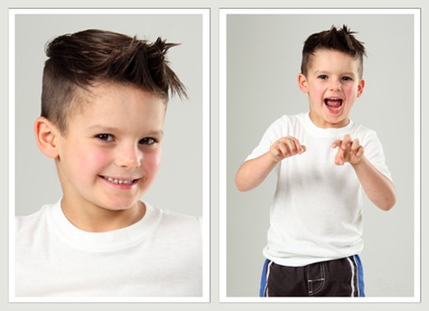 ファッショナブルな子供のヘアカット2014、写真