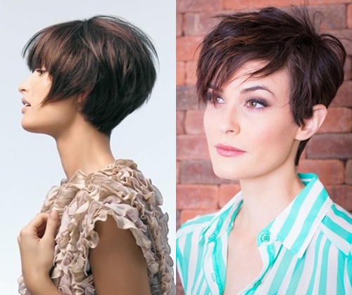 おしゃれなショートヘアカットの冬2014：ショートヘアのための最もスタイリッシュなヘアカットの写真