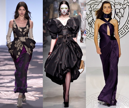 2014年の冬のファッショナブルなイブニングドレス：ファッショナブルなロング＆ショートイブニングドレスの写真 