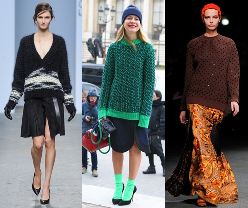 ファッショナブルな女性のセーター秋の冬2015-2016：2015年の最もファッショナブルなニットセーターの写真