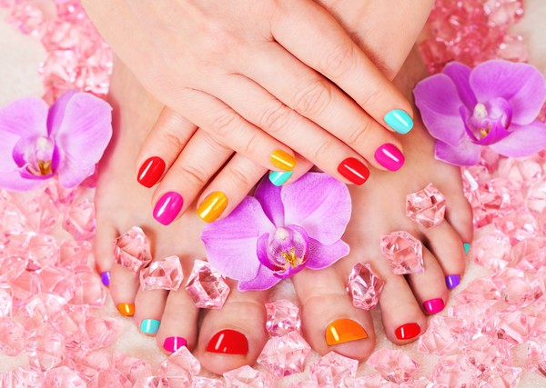 Fashional Nail Design on the Leg  - 写真やビデオ撮影