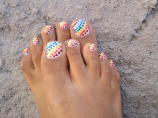 Fashional Nail Design on the Leg  - 写真やビデオ撮影