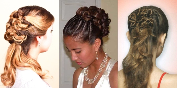 ミディアムヘアーであなたの手でイブニングヘアスタイルのアイデア