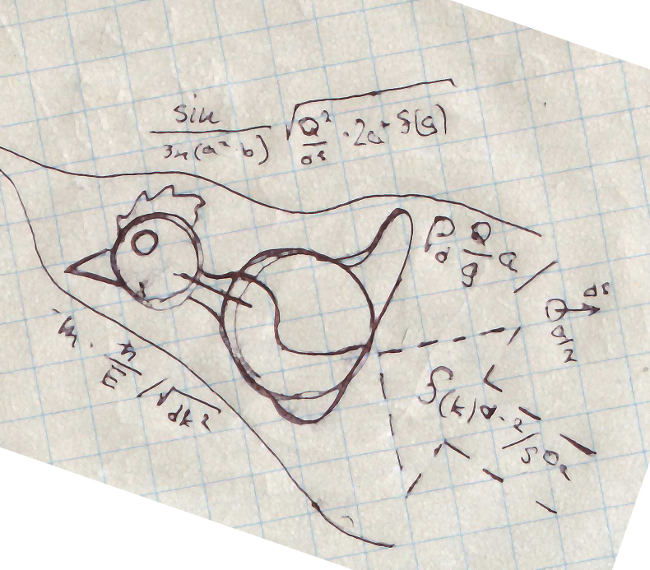 ノートの縁に描かれている絵は何を表していますか？