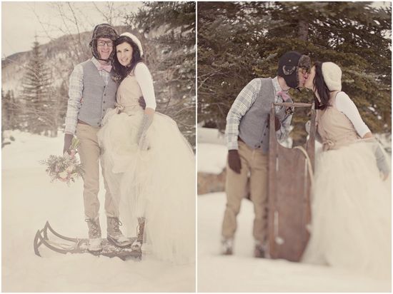冬の結婚式の写真撮影のアイデア