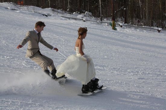 冬の結婚式の写真撮影のアイデア