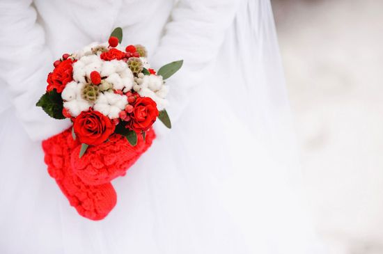 冬の結婚式の写真撮影のアイデア