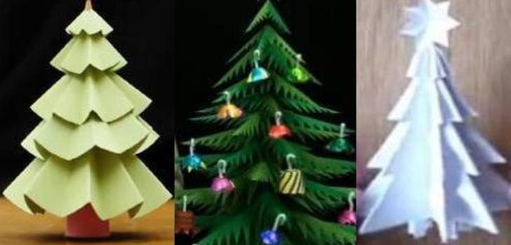 紙のクリスマスツリー