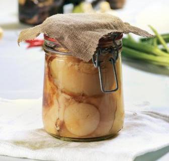 冬の缶詰のキノコ