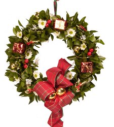 自分の手でクリスマスの花輪 自分の手でクリスマスの花輪