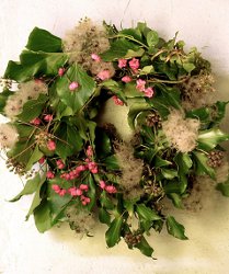 自分の手でクリスマスの花輪 自分の手でクリスマスの花輪