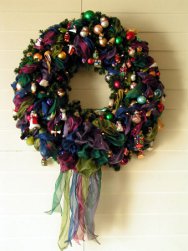 自分の手でクリスマスの花輪 自分の手でクリスマスの花輪