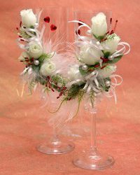 結婚式のメガネの装飾