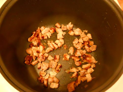 多肉植物のクリームソースの豚肉