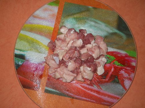 多肉植物のクリームソースの豚肉