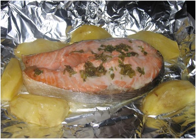 オーブンで魚：オリジナルのレシピ