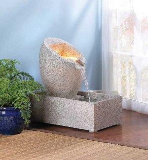 室内の噴水