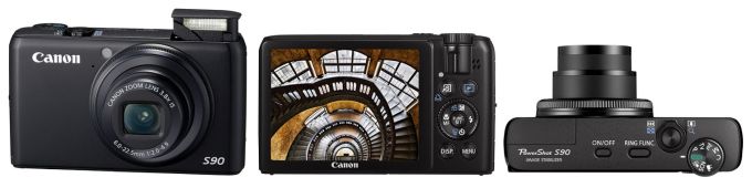 Canon PowerShot S90デジタルカメラ